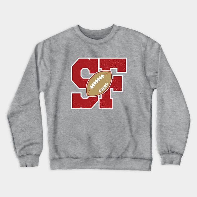 Big Bold San Francisco 49ers Monogram Crewneck Sweatshirt by Rad Love